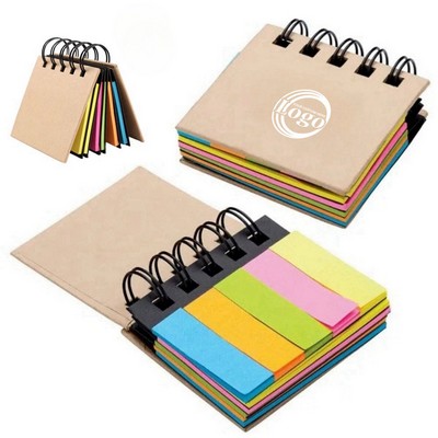 Spiral Sticky Notes Flags Notebook