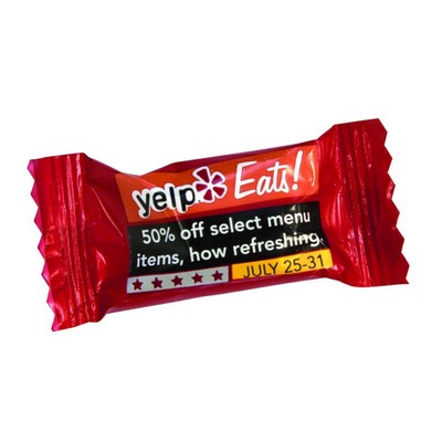 4 Color Process Wrapped Red Striped Spearmint Mega Mint