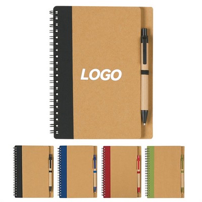 Eco-Chic Spiral Notebook & Pen Set