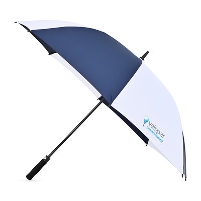 Elements 60" Recycled Auto Open Golf Umbrella - Navy-White