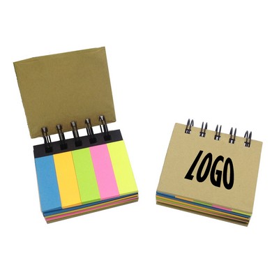 Spiral Hard Cover Sticky Flags Notes Booklet