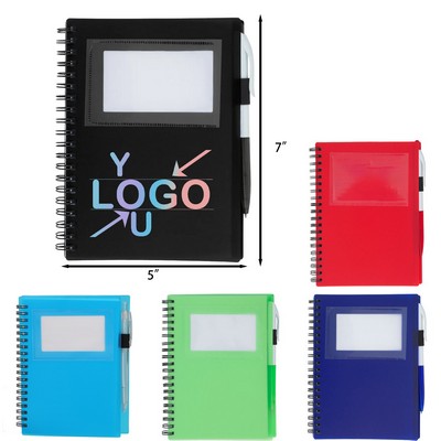 Wirebound Journal with ID Slot