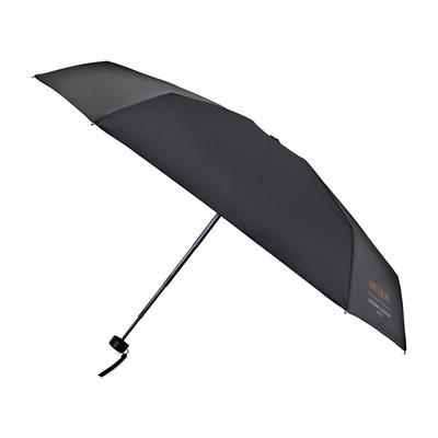 Elements 39" Recycled Manual Mini Folding Umbrella - Black