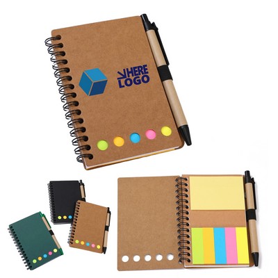 Spiral Memo Sticky Note Notebook