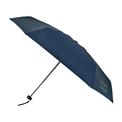 Elements 39" Recycled Manual Mini Folding Umbrella - Navy